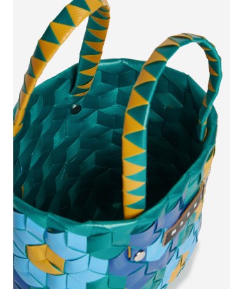 MARNI Girls Sunflower Woven Bag in Green (17.5cm) de technologie