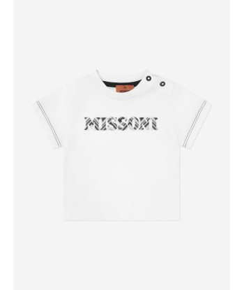 Missoni Baby Boys Logo T-Shirt in White soldes