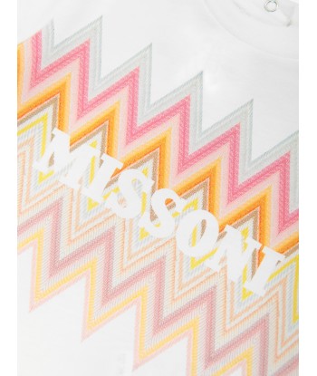 Missoni Baby Girls Zigzag Logo T-Shirt in Ivory hantent personnes