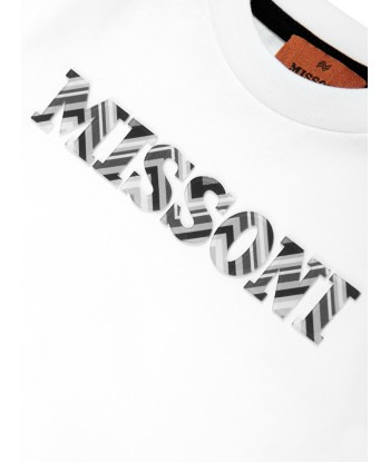 Missoni Baby Boys Logo T-Shirt in White soldes