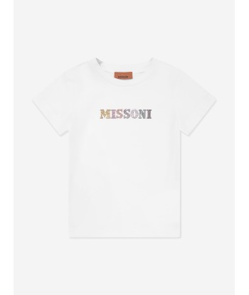 Missoni Girls Logo T-Shirt in White store