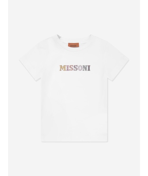 Missoni Girls Logo T-Shirt in White store