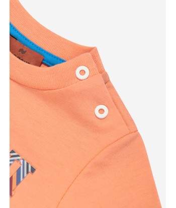 Missoni Baby Boys Zigzag Logo T-Shirt in Orange Découvrez la collection