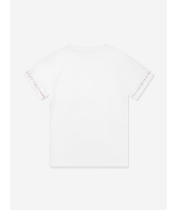 Missoni Boys Zigzag Logo T-Shirt in White les ctes