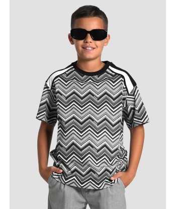 Missoni Boys Zigzag T-Shirt in Black Profitez des Offres !