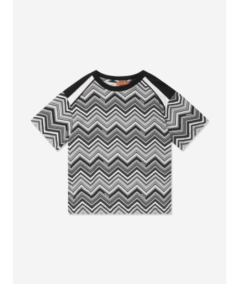 Missoni Boys Zigzag T-Shirt in Black Profitez des Offres !