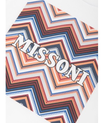 Missoni Boys Zigzag Logo T-Shirt in White les ctes