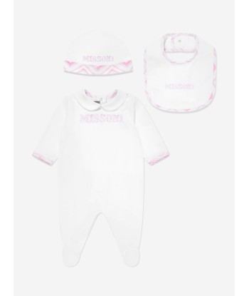 Missoni Baby Girls Logo Babygrow Gift Set in White store