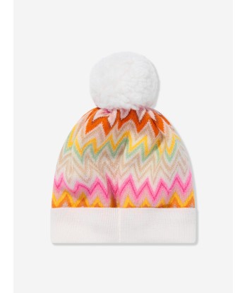 Missoni Girls Zigzag Bobble Hat in Multicolour 2023