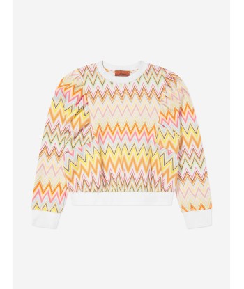 Missoni Girls Zigzag Sweatshirt in Multicolour Pour