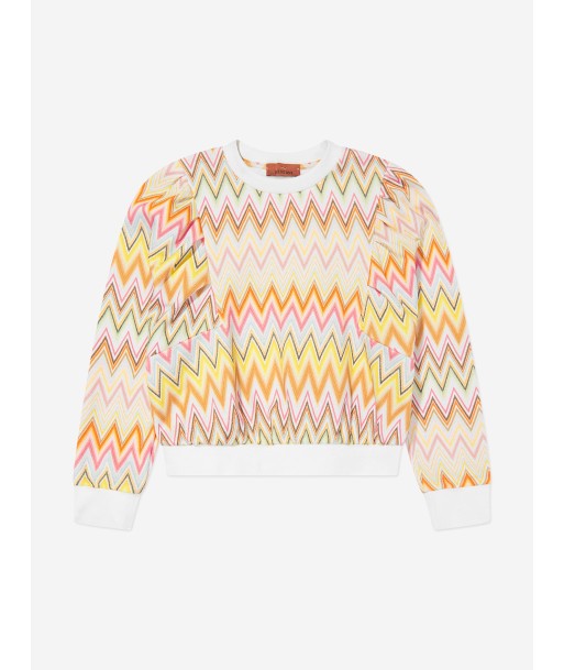 Missoni Girls Zigzag Sweatshirt in Multicolour Pour