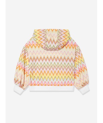 Missoni Girls Zigzag Logo Hoodie in Ivory du meilleur 