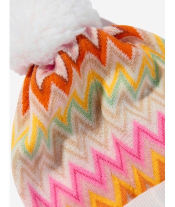 Missoni Girls Zigzag Bobble Hat in Multicolour 2023