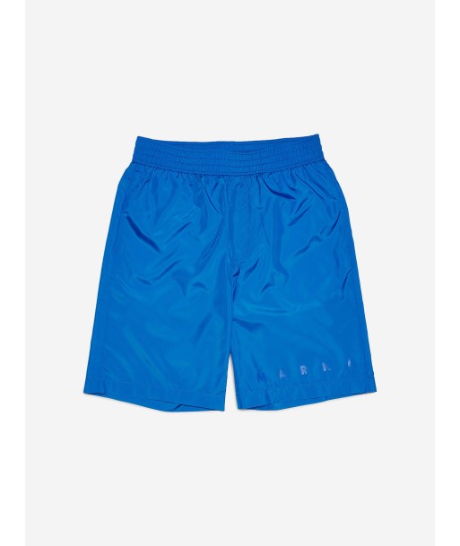 MARNI Boys Logo Swim Shorts in Blue les ctes