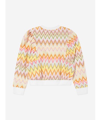 Missoni Girls Zigzag Sweatshirt in Multicolour Pour