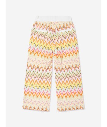 Missoni Girls Logo Wide Leg Joggers in Ivory de technologie