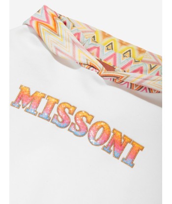 Missoni Girls Zigzag Logo Hoodie in Ivory du meilleur 