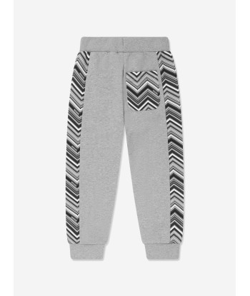 Missoni Boys Zigzag Trim Joggers in Grey prix