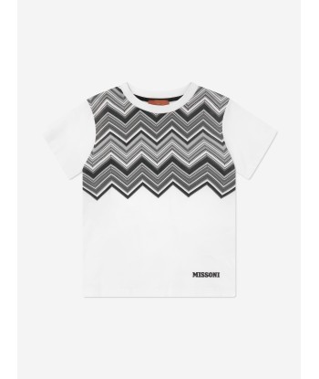 Missoni Boys Zigzag T-Shirt in White outlet