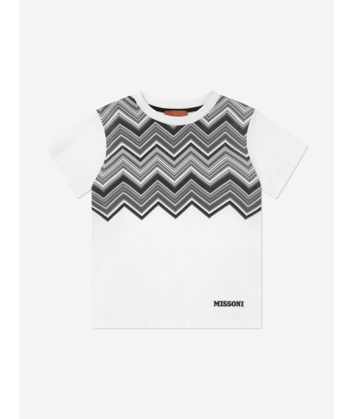 Missoni Boys Zigzag T-Shirt in White outlet