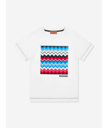 Missoni Boys Zigzag Print T-Shirt in White france