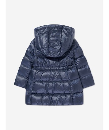 Ralph Lauren Girls Down Padded Long Coat in Navy pas cheres