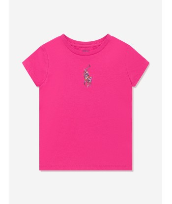 Ralph Lauren Girls Logo T-Shirt in Pink rembourrage situé sous