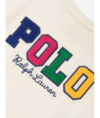 Ralph Lauren Girls Polo T-Shirt in White livraison gratuite