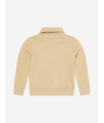 Ralph Lauren Boys Half Zip Sweatshirt in Beige livraison gratuite