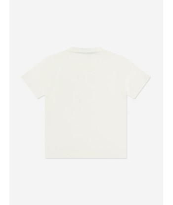 Roberto Cavalli Boys RC Logo T-Shirt in White de l' environnement