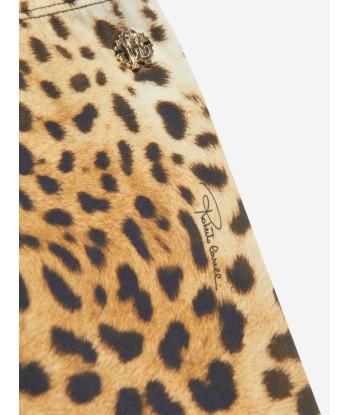 Roberto Cavalli Girls Leopard Print Leggings in Brown acheter