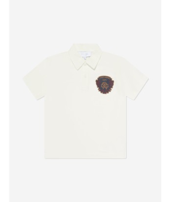 Roberto Cavalli Boys Polo Shirt in White pas cher