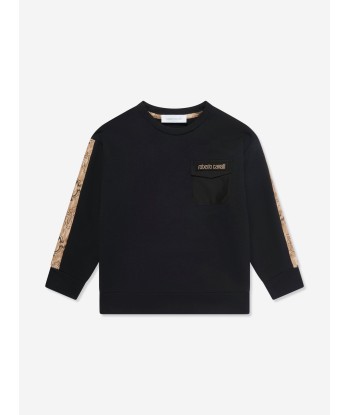 Roberto Cavalli Boys Logo Sweatshirt in Black 50-70% off 