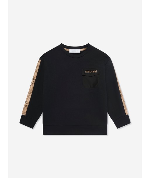 Roberto Cavalli Boys Logo Sweatshirt in Black 50-70% off 