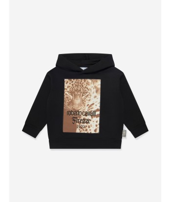 Roberto Cavalli Boys Tiger Hoodie in Black du meilleur 