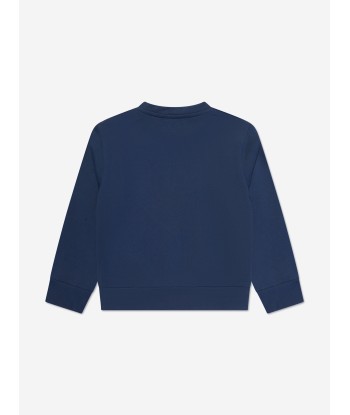 Roberto Cavalli Boys Logo Sweatshirt in Blue en linge