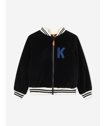 KENZO Girls Zip Up Jacket in Black À commander