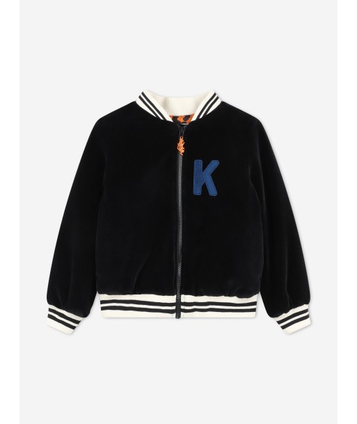 KENZO Girls Zip Up Jacket in Black À commander