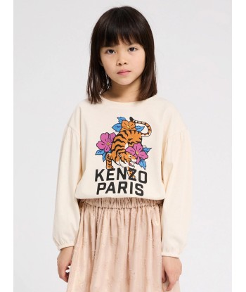 KENZO Girls Long Sleeve T-Shirt in Ivory vous aussi creer 