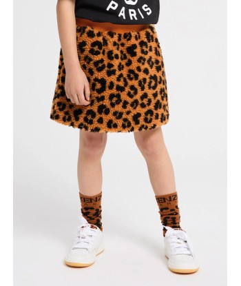 KENZO Girls Leopard Skirt in Orange Comparez et commandez 