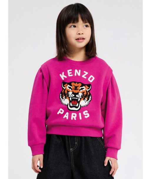 KENZO Girls Tiger Logo Sweatshirt in Pink les ctes