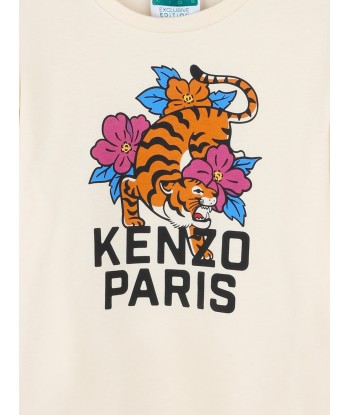 KENZO Girls Long Sleeve T-Shirt in Ivory vous aussi creer 