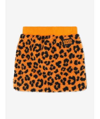 KENZO Girls Leopard Skirt in Orange Comparez et commandez 