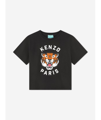 KENZO Kids Tiger Logo T-Shirt in Grey Voir les baskets