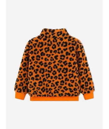 KENZO Kids Leopard Half Zip Sweatshirt in Orange vous aussi creer 