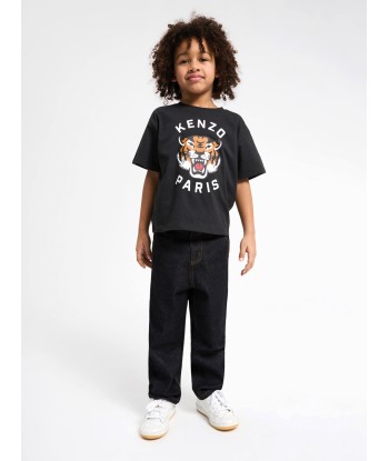 KENZO Kids Tiger Logo T-Shirt in Grey Voir les baskets