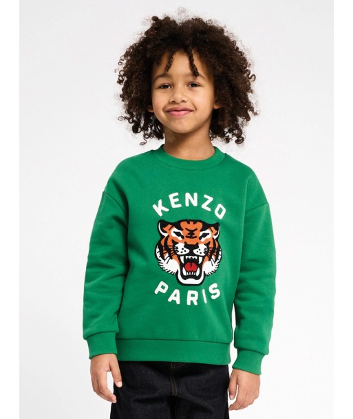 KENZO Boys Tiger Logo Sweatshirt in Green acheter