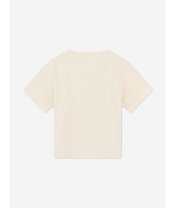 KENZO Kids Tiger Logo T-Shirt in Ivory sur le site 