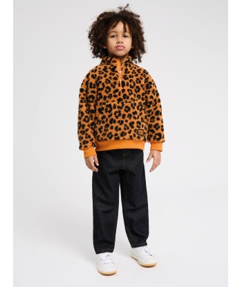 KENZO Kids Leopard Half Zip Sweatshirt in Orange vous aussi creer 