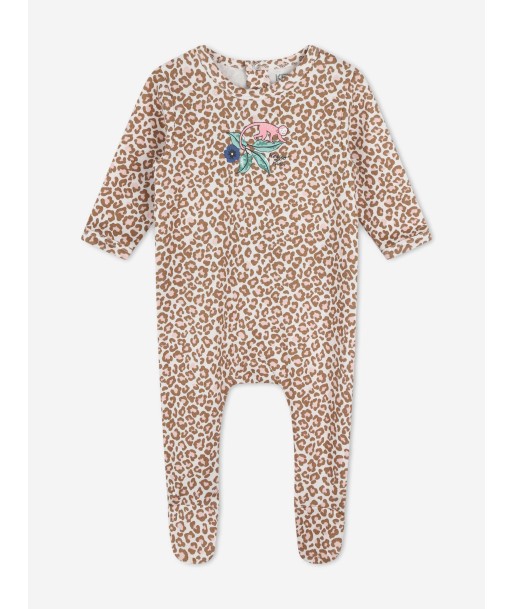 KENZO Baby Girls Leopard Babygrow in Pink 50% de réduction en Octobre 2024